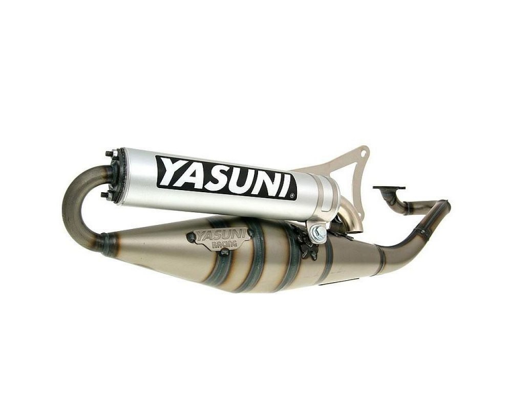 Auspuffanlage YASUNI Scooter Z Aluminium fr Minarelli liegend AC / LC Yamaha Aerox, Jog RR, MBK Nitro, Mach G, Aprilia SR50 Sportauspuff