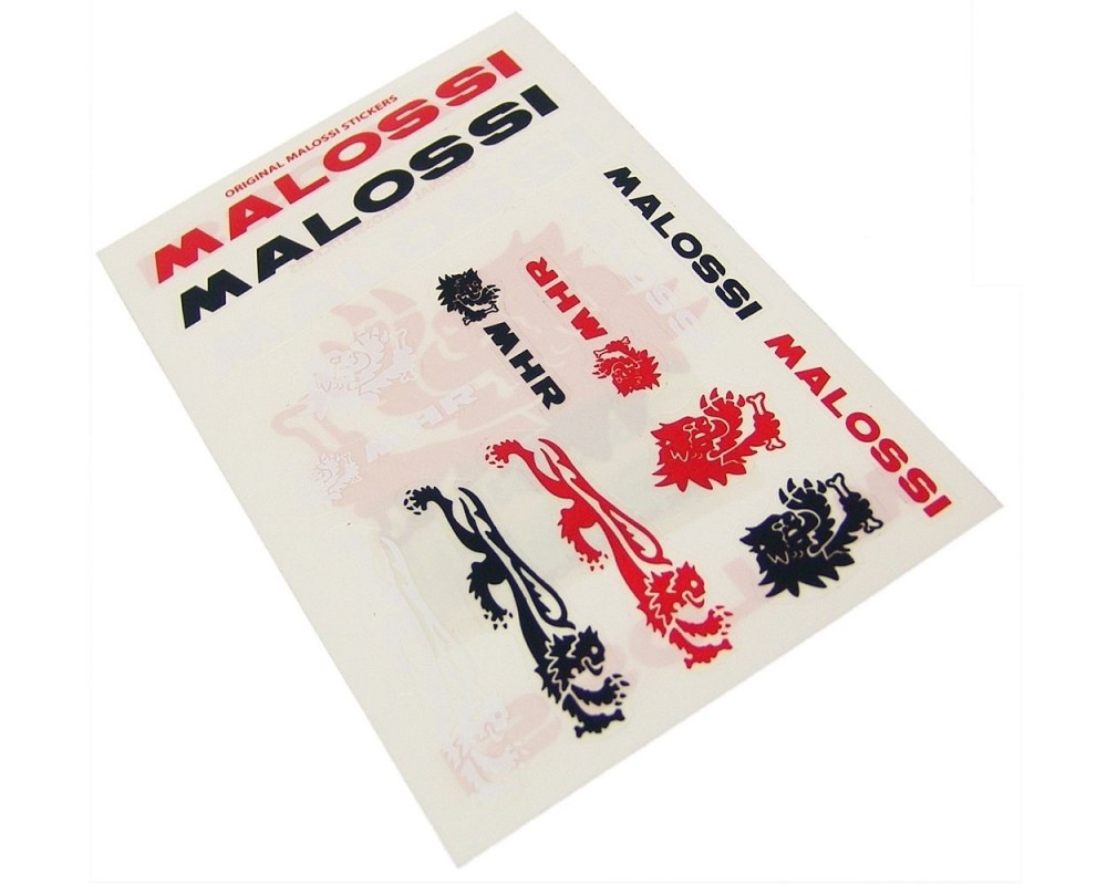Aufklebersatz MALOSSI Mini Sticker 3-teilig schwarz/rot