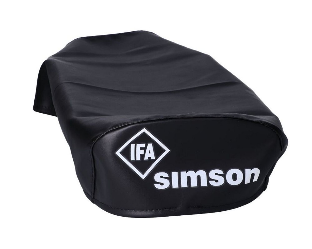 Sitzbezug schwarz glatt Simson S50, S51 mit Schriftzug