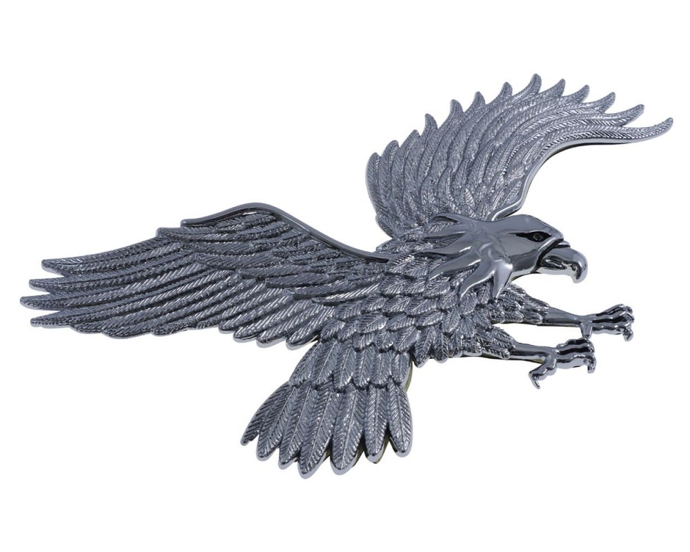 Adler mit weiten Flgeln Kunstoff in chrom 120 x 230 mm, Motorrad