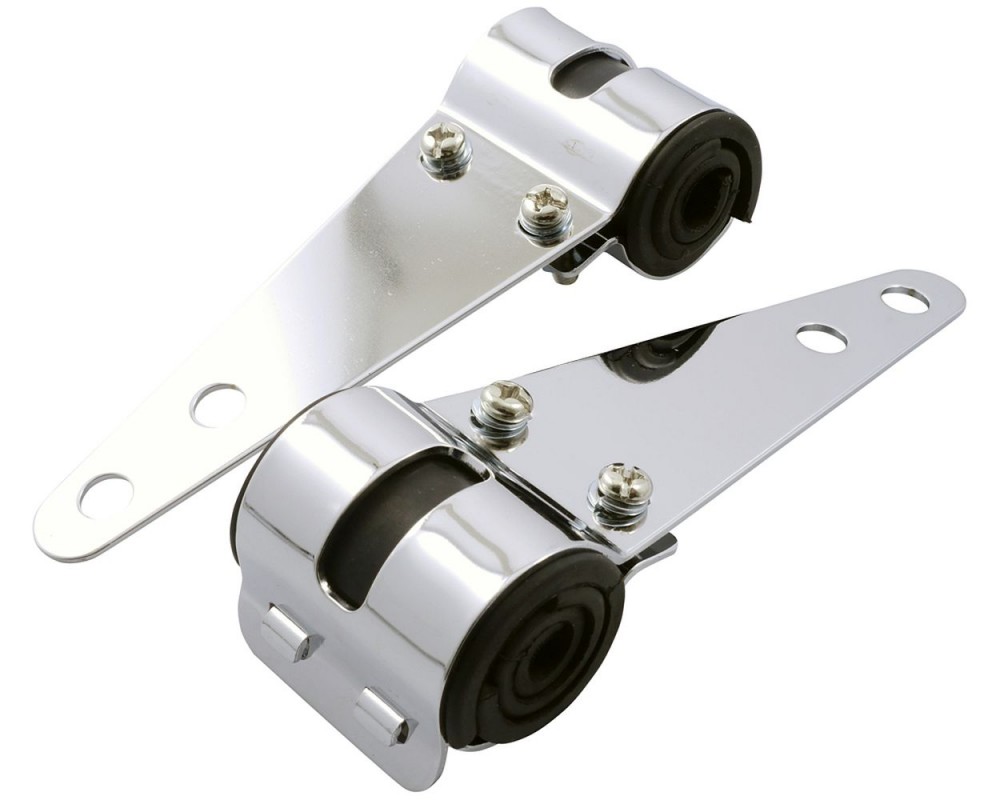 Lampenhalter Motorrad universal Gabel, chrom, 30-38 mm, Paar