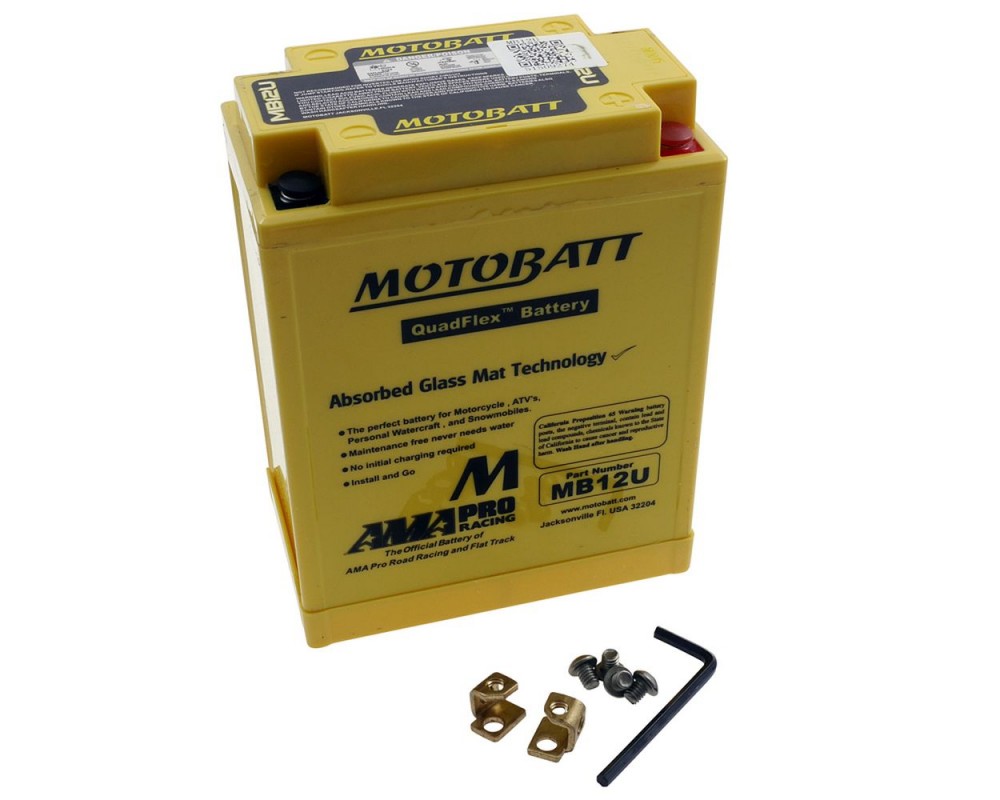 Batterie 12V 15Ah MOTOBATT MB12U 4-polig