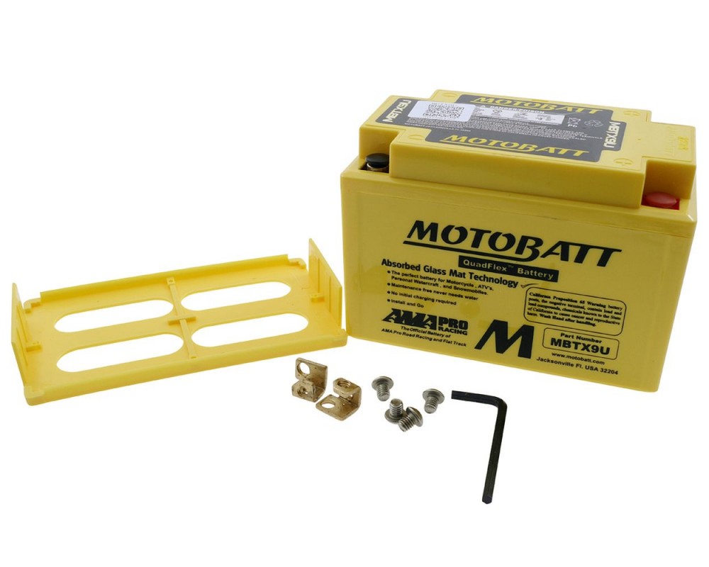 Batterie 12V 10,5Ah MOTOBATT MBTX9U, 4-polig