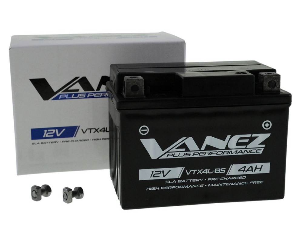 Batterie SCORPEX SLA VTX4L-BS 4Ah 113x70x85mm Yamaha BWS, MBK Booster, Gilera Runner, Piaggio TPH, Aprilia SR50