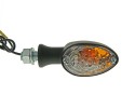 Blinker VL / HR M10 schwarz Aluminium - klar