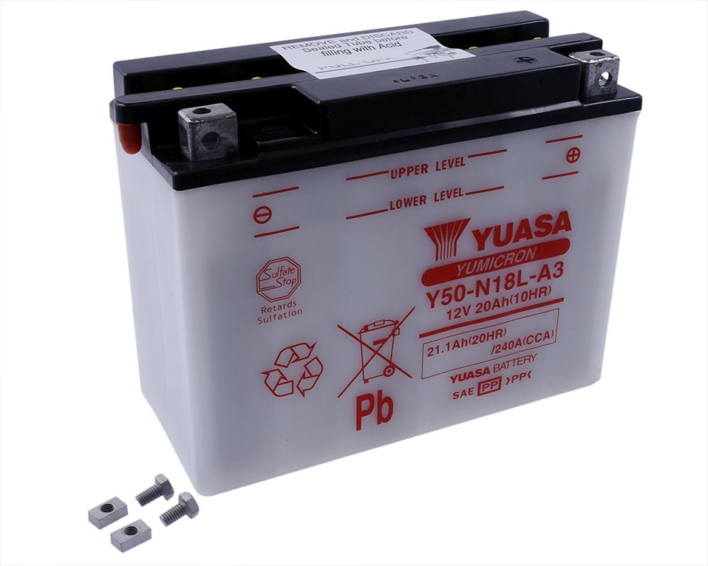 Batterie 12V 20Ah YUASA Y50-N18L-A3, ohne Sure