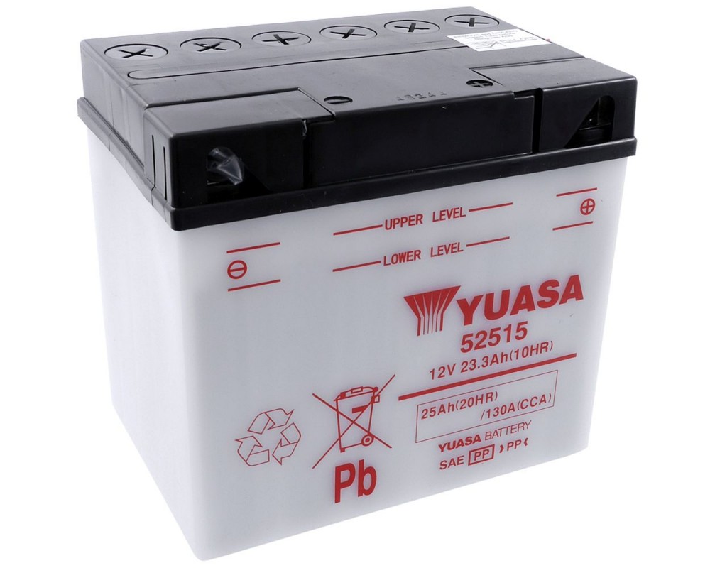 Batterie 12V 23,3Ah YUASA 52515, ohne Batteriesure