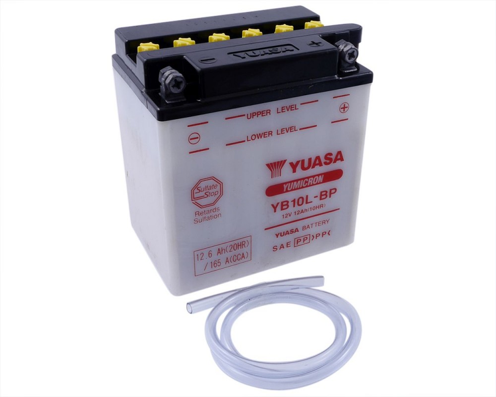 Batterie 12V 12Ah YUASA YB10-LBP, ohne Batteriesure