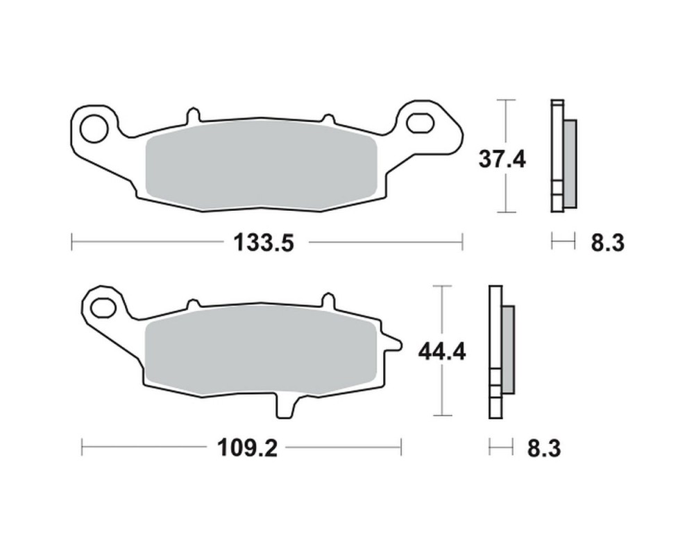 Bremsbelge / Bremskltze LUCAS Typ-MCB682