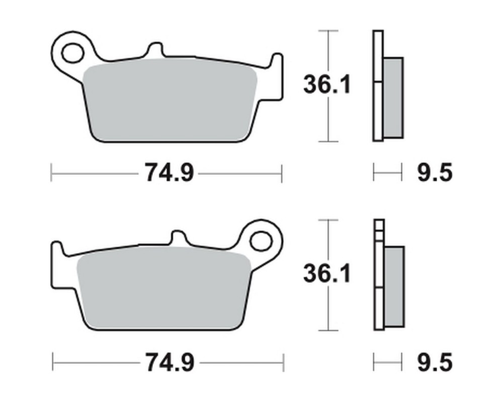 Bremsbelge / Bremskltze LUCAS Typ-MCB575SI