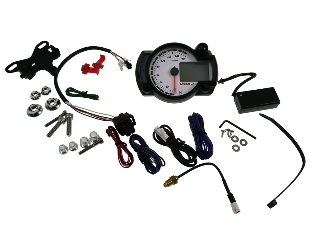 Tachometer/Drehzahlmesser KOSO Analog/Digital RX2NR GP Style