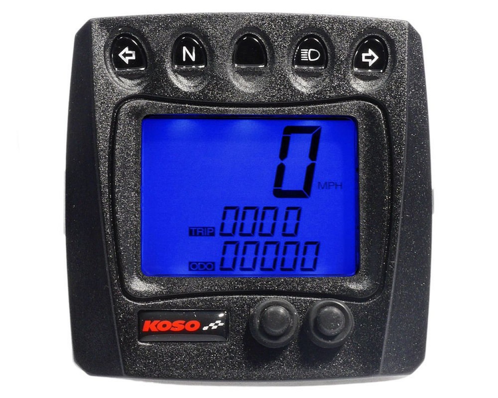 Tachometer KOSO analog Ziffernblatt: blau/rot mit Drehzahlmesser (-15.000),  nur für Modelle mit analogem Tacho