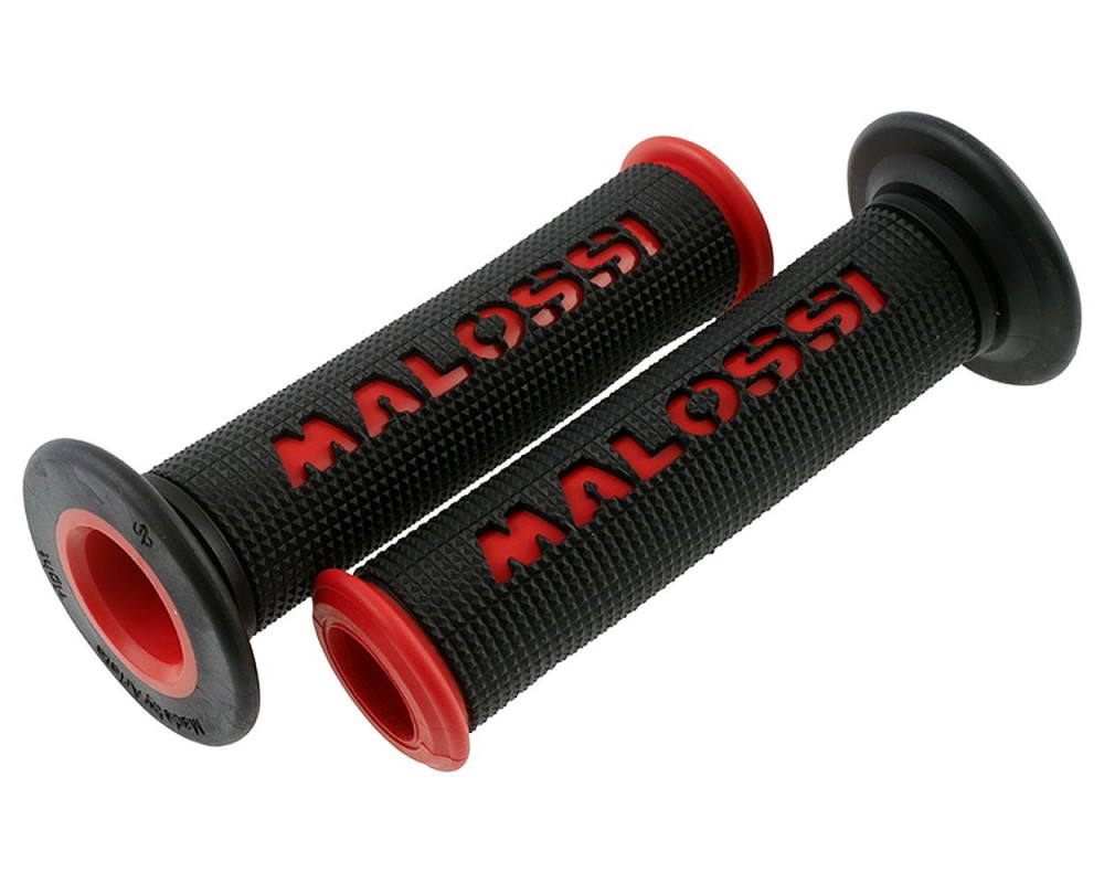 Lenkergriffe MALOSSI schwarz/rot 22/25mm offen