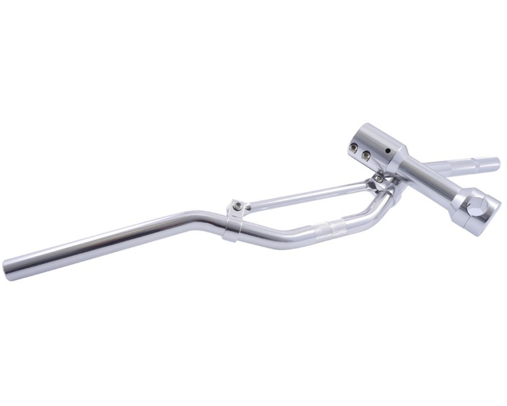 Downhill Lenker Set mit Aufnahme Aluminium poliert kompatibel f�r Yamaha Aerox / MBK Nitro