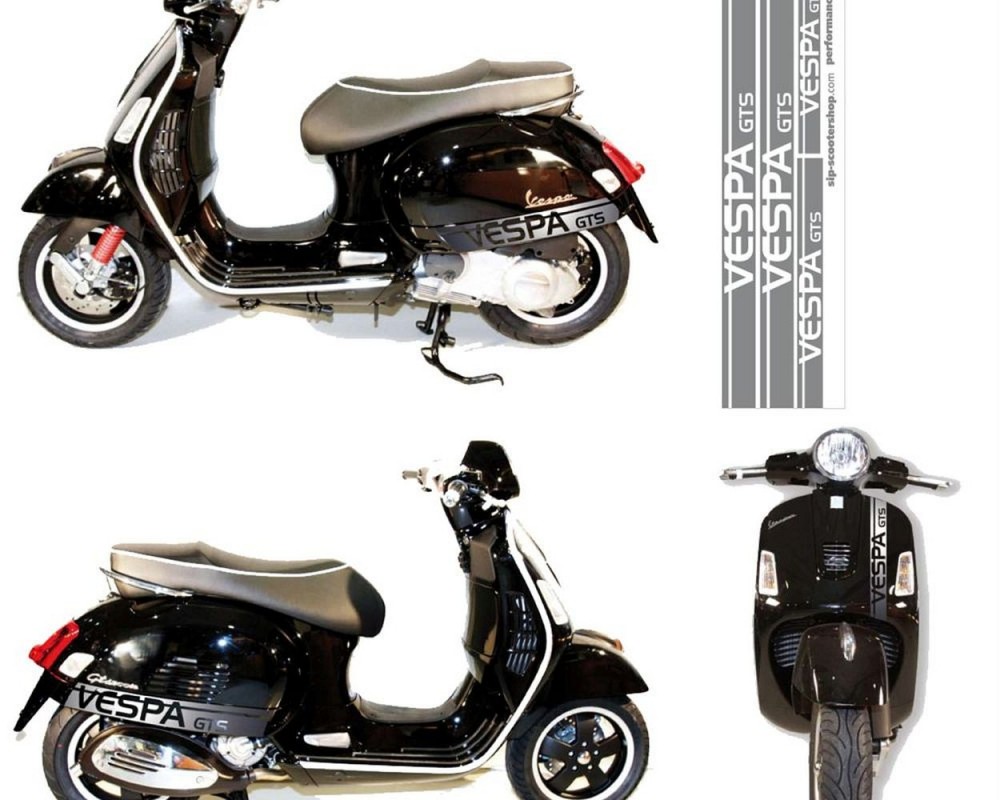 Aufklebersatz SIP f�r Vespa GTS wei�, L 1050mm, B 250mm
