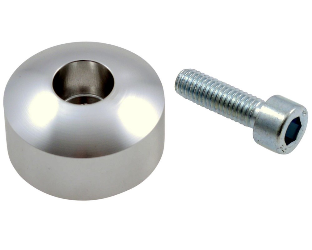 Montage Kit SIP für Lenkerendenspiegel ohne Lenkerendengewichte H 12mm, Durchmesser:29,3mm, CNC gefräst, silber