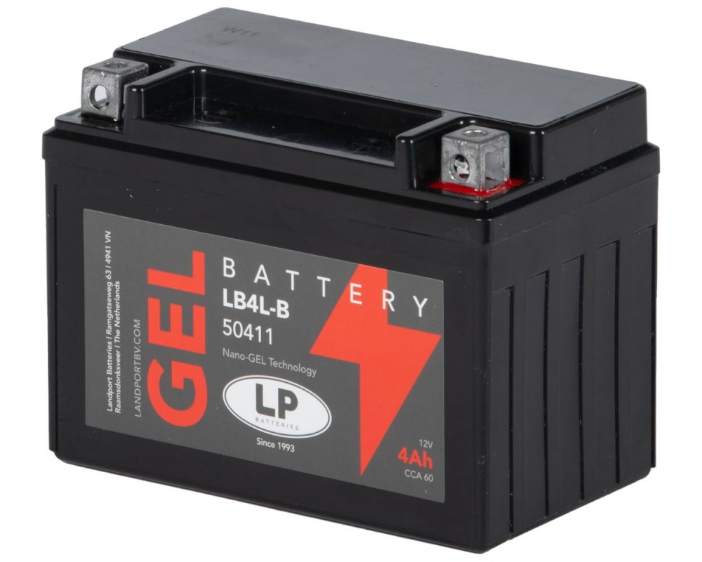 Batterie LANDPORT LB4L-B Gel 12V 4Ah kompatibel f�r Aprilia SR50, Gilera Runner, MBK Nitro, Booster, Yamaha Aerox, BWS, Peugeot Speedfight 2