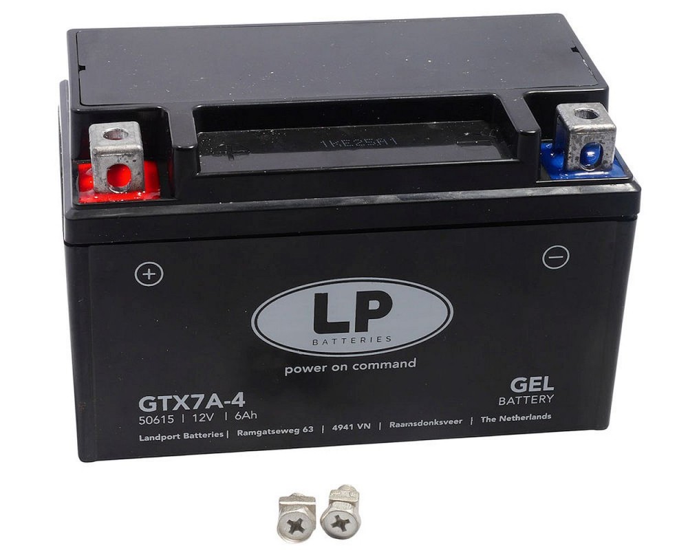 Batterie 12V 6Ah LANDPORT GTX7A-4 Gel China GY6 4-Takt Boatian BT49QT, Rex RS450 500 600 700, Flex-Tech
