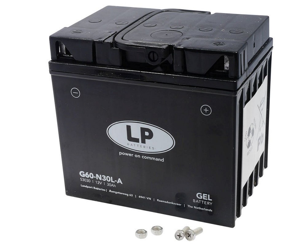 Batterie 12V 30Ah LANDPORT G60-N30L-A Gel BMW K100, K1100, K75, R100 RT, R60, R65, R75, R80, R90
