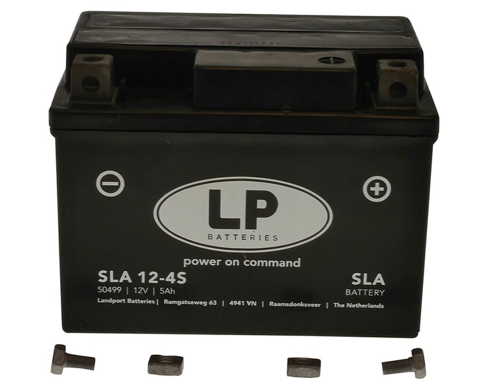 Batterie 12V 5Ah LANDPORT SLA 12-4S 113x69x85mm fr Peugeot Speedfight, Aprilia SR50, Yamaha Aerox 50, MBK Nitro
