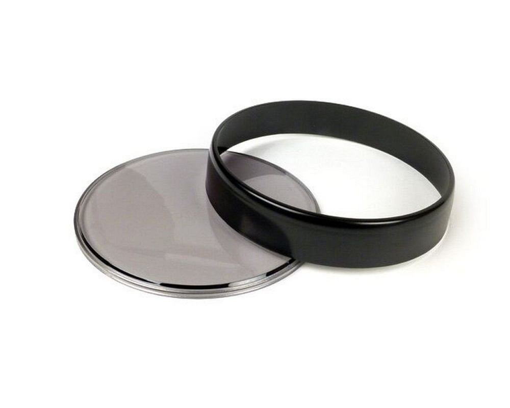 Tachoglas-Set BGM schwarzer Ring, getntes Glas 105mm passend fr Vespa PX Lusso, PK XL1, GT 250 i.e. 60, GTV 125-300