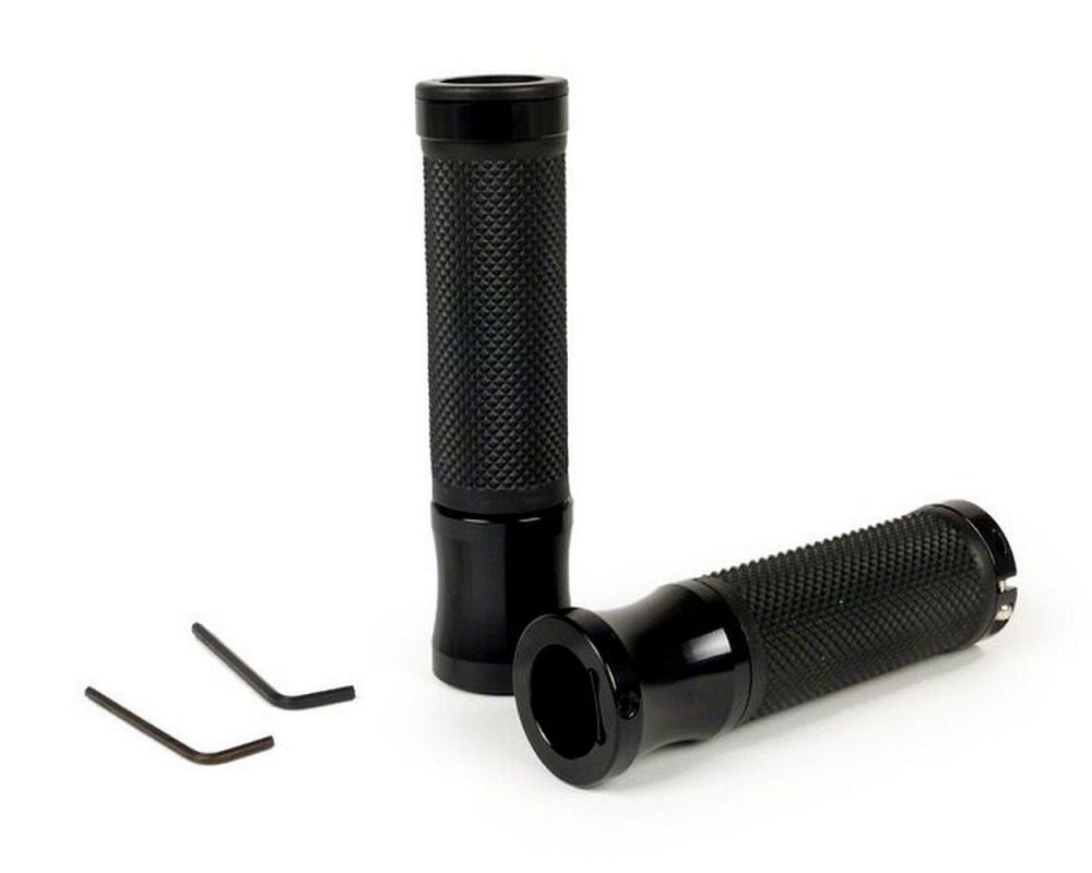 Griffe MOTONOSTRA Aluminium schwarz, Rautenmuster kompatibel f�r Vespa GT, GTL, GTS 125, 200, 250, 300ccm, 22,5 - 24mm