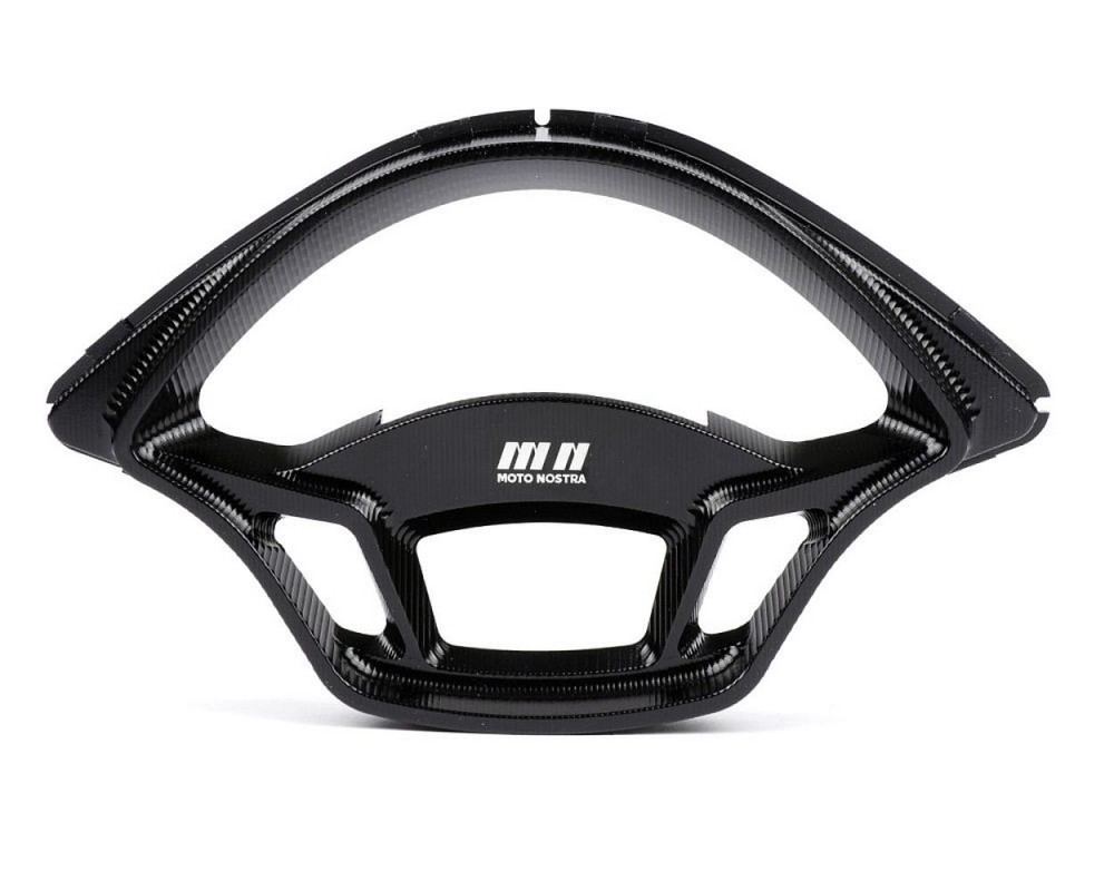 Tachoblende CNC schwarzglanz MOTO NOSTRA kompatibel f�r Vespa GTS 125ie Super, GTS 300ie Super Sport, GTS 125 Super IGET