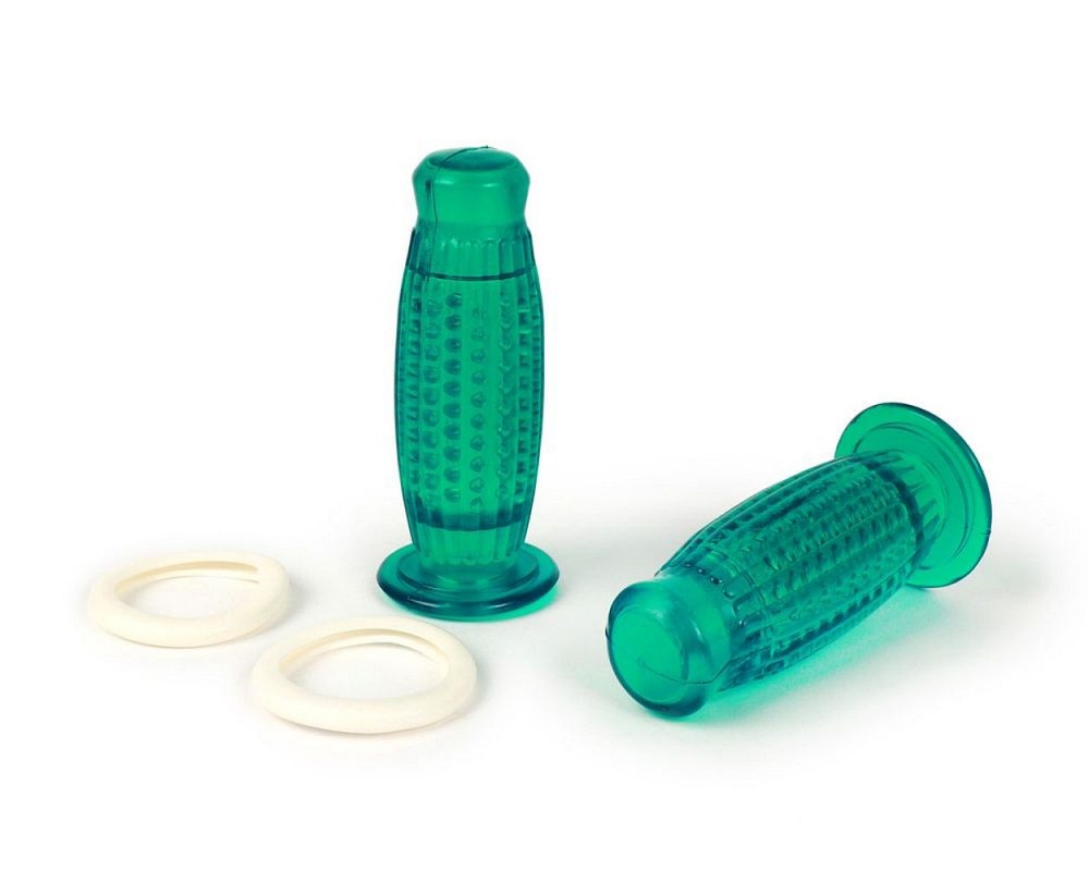 Griffe -BUBBLE Superflex- d 24mm, gr�n, kompatibel f�r Vespa V50, PV, ET3, Sprint, Rally, VNB, VBB Ersatz Roller Klassik