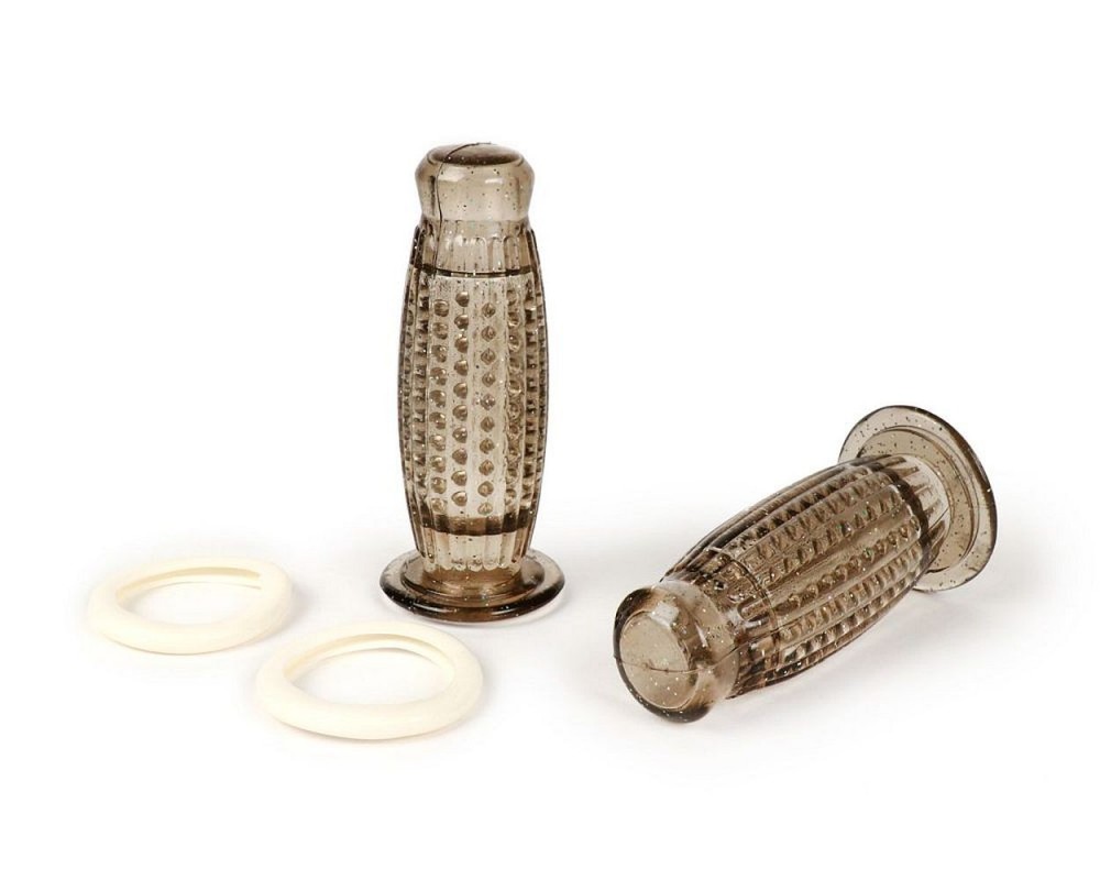 Lenkergriffe / Griffgummi BUBBLE Superflex- D=24mm braun glitter kompatibel f�r Vespa Classic V50, PV125, ET3, Sprint, Rally, VBB