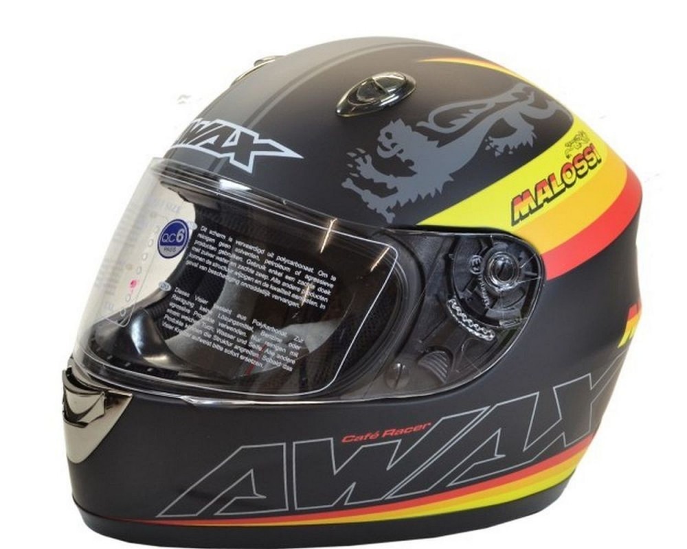 Helm Malossi Cafe Racer von AWAX Schwarz - L