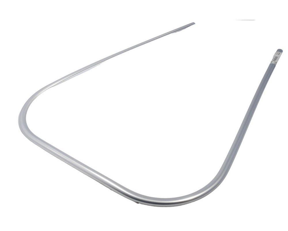 Monoschlitzrohr Beinschild RMS silber Kunststoff kompatibel fr Vespa PX80-200
