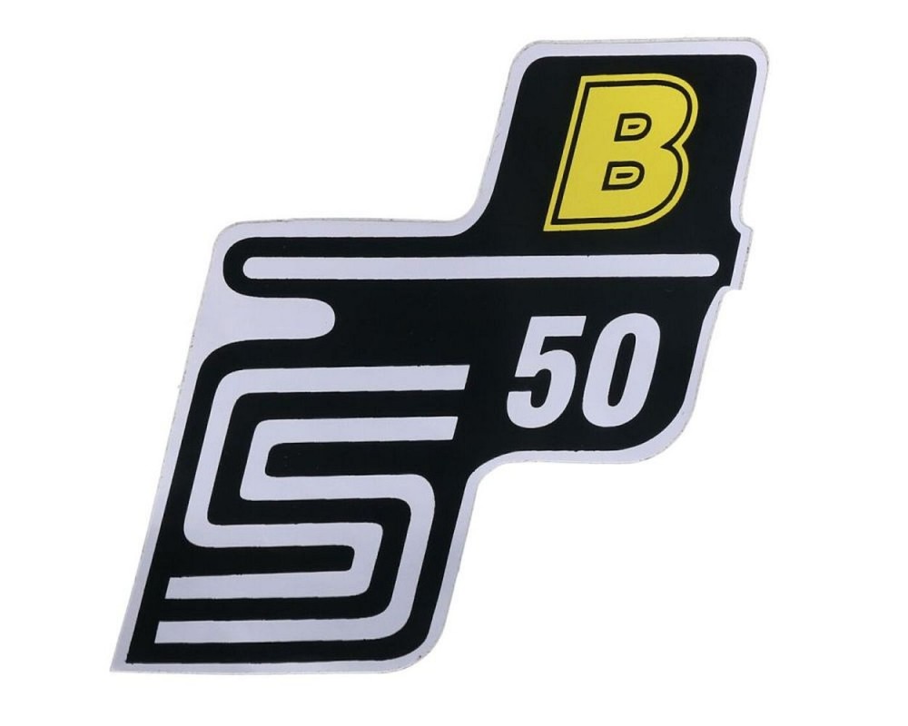 Schriftzug S50 B 2EXTREME gelb fr Simson S50