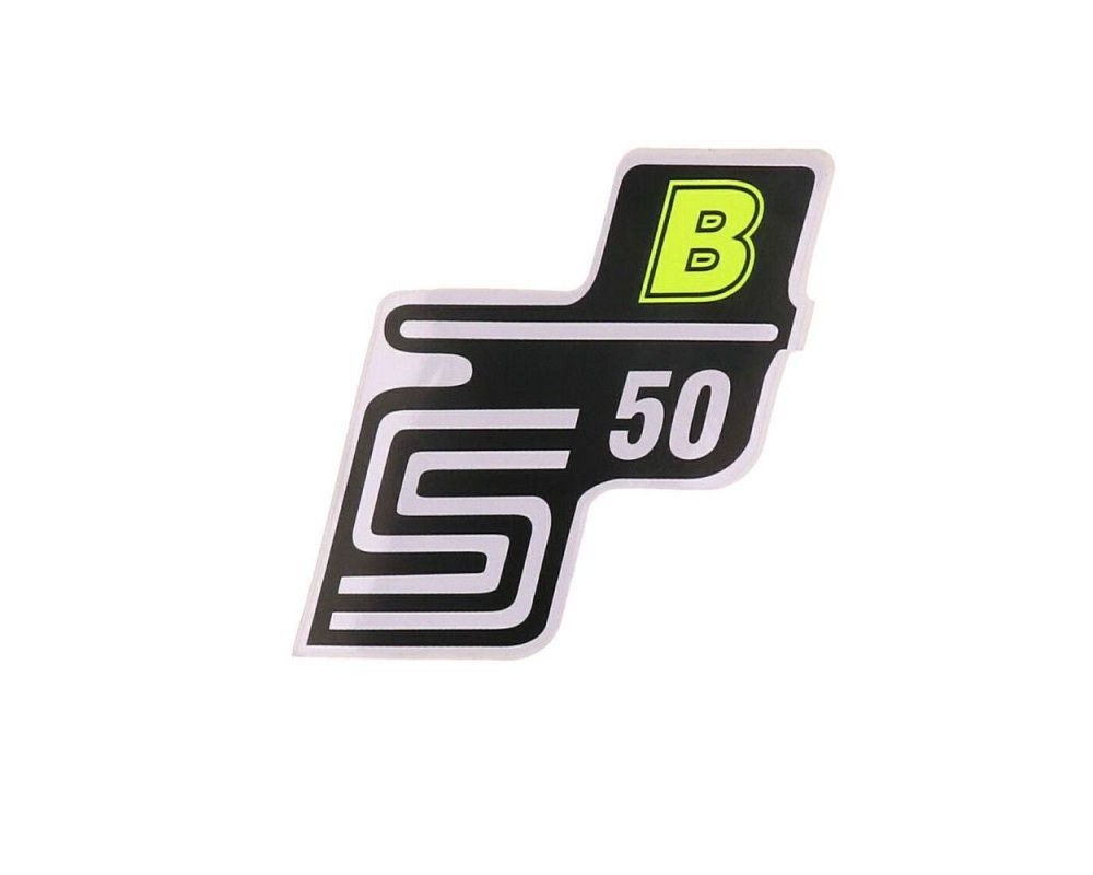 Schriftzug S50 B 2EXTREME neongelb fr Simson S50
