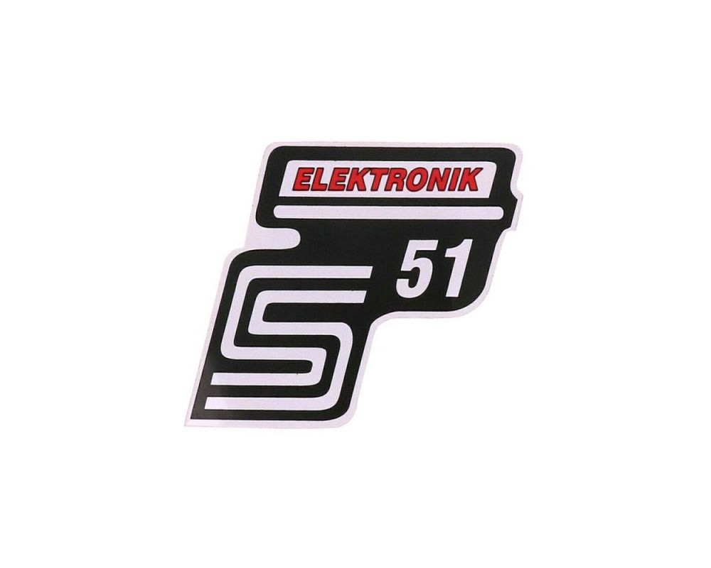 Schriftzug S51 Elektronik 2EXTREME rot fr Simson S51