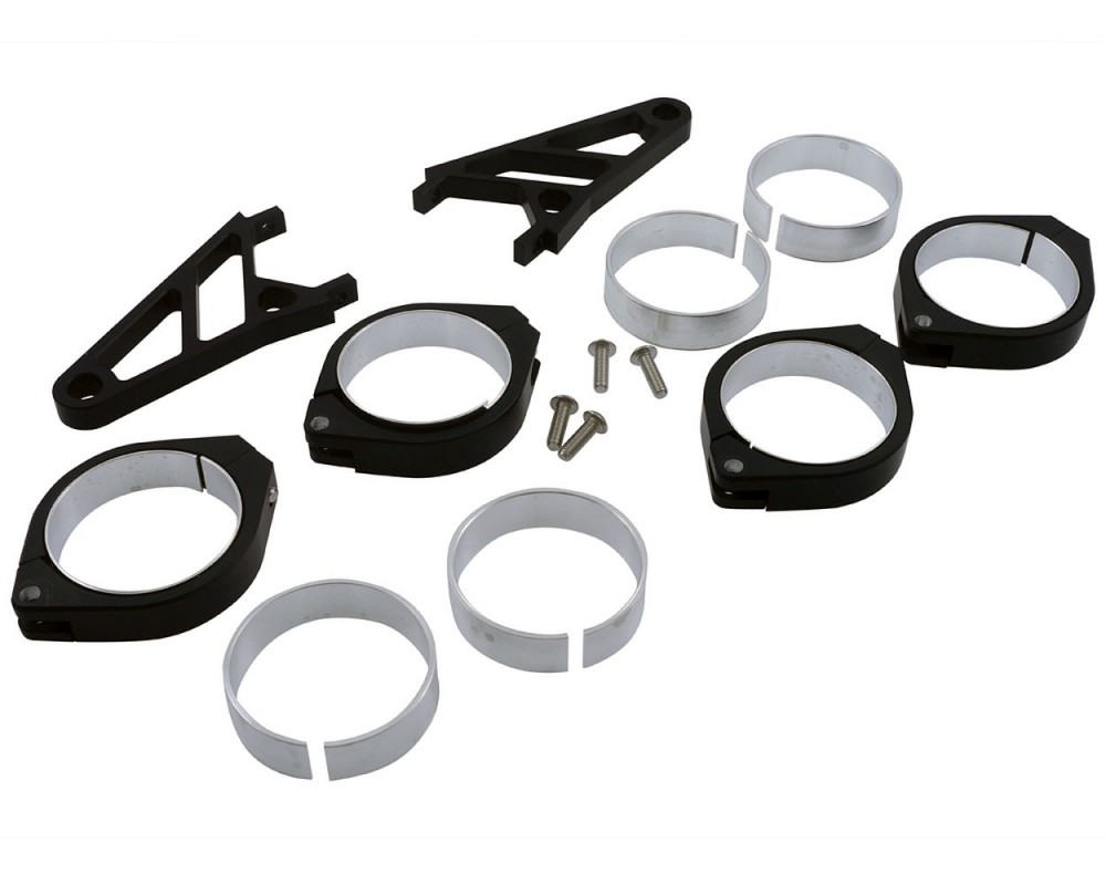 Lampenhalter Motorrad Highsider CNC Alu Set fr 50-52-54 mm Gabel, schwarz
