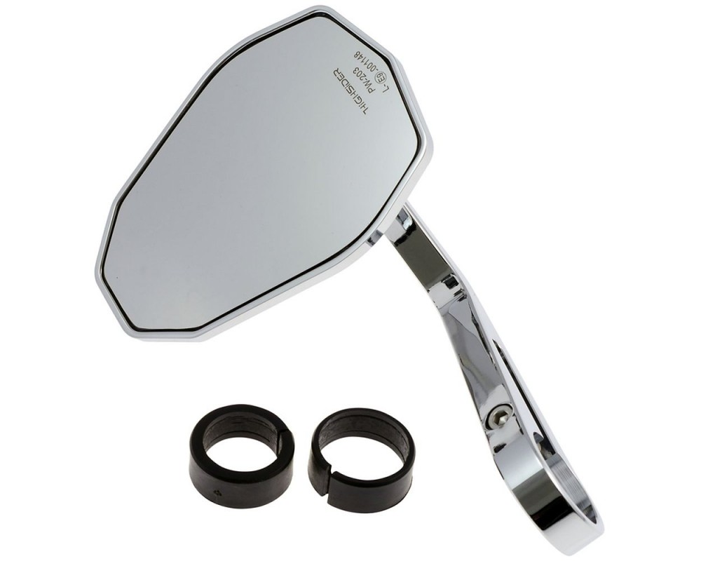 Spiegel VICTORY Chrom, 1 Zoll 25,4mm, Motorrad