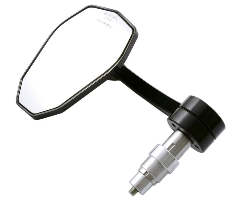 Lenkerendenspiegel VICTORY Evo schwarz mit Adapter 12-22mm kompatibel f�r Motorrad, Roller, Quad, Moped, Mofa, Vespa