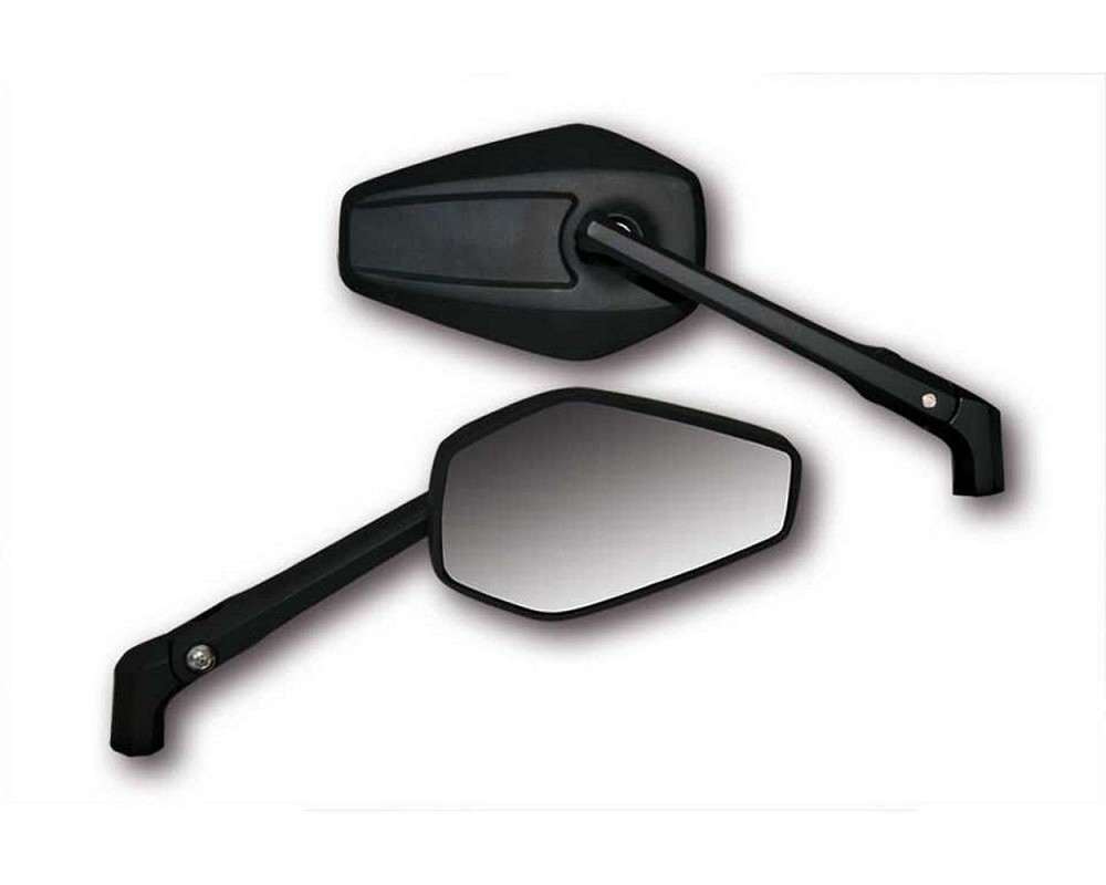 Spiegel SHINYO Booster 2 Alu,Motorrad, matt schwarz, M10