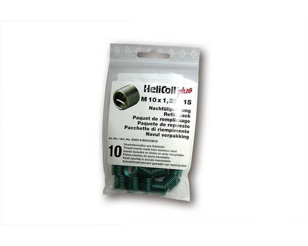 HeliCoil plus  M 10 x 1,25 x 15 mm - achfllpackung mit 10 Gewindeeinstzen