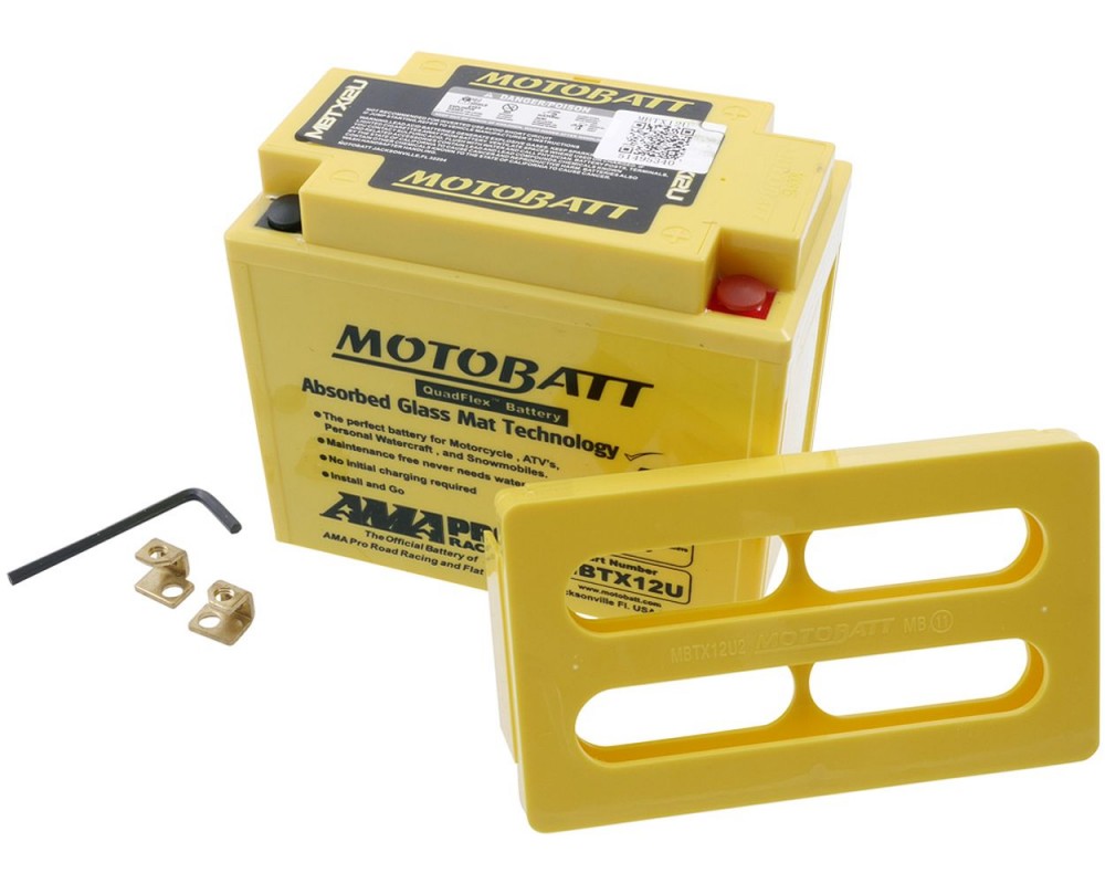 Batterie 12V 14Ah MOTOBATT MBTX12U 4-polig kompatibel f�r APRILIA RSV 1000 R, Tuono 1000R