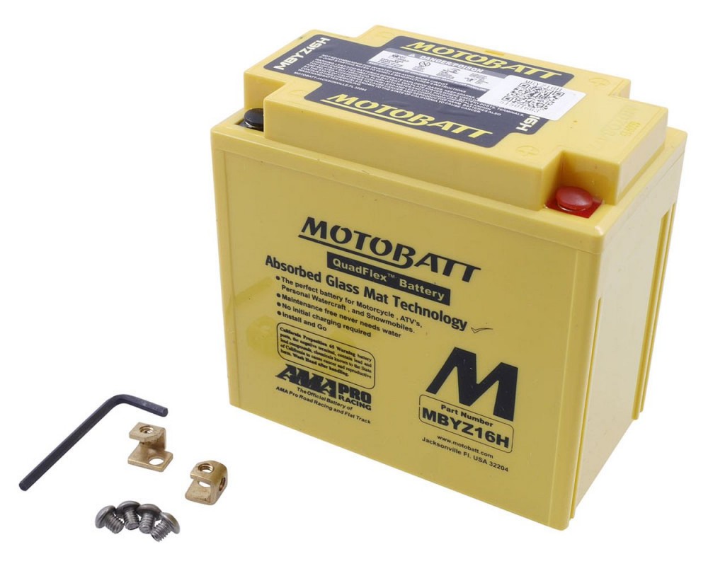Batterie 12V 16,5Ah MOTOBATT MBYZ16H, 4-polig