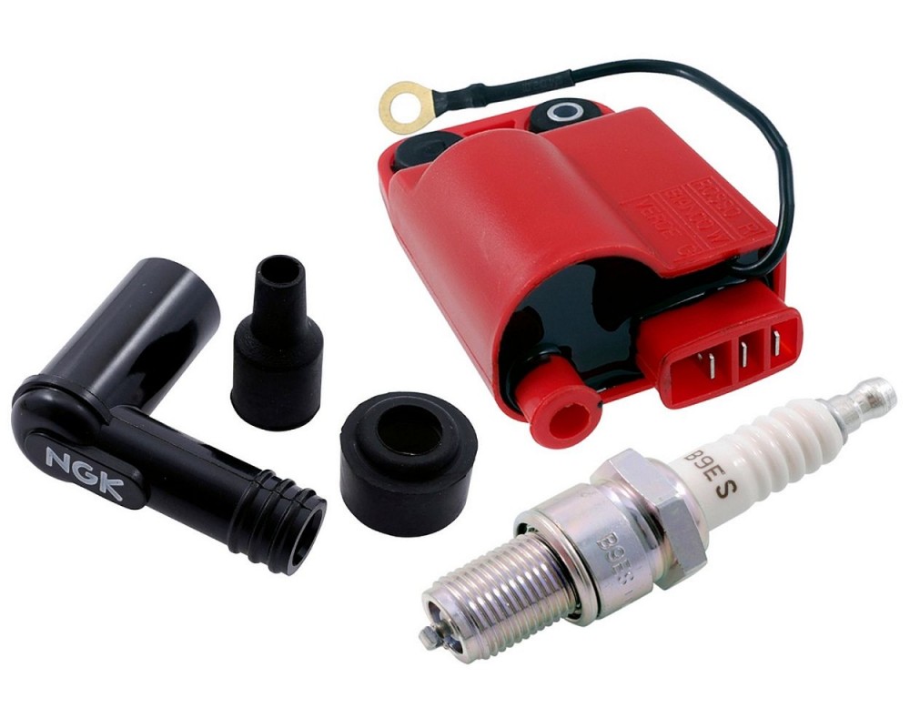 CDI  Z�ndspule  Kerzenstecker  Kerze NGK B9ES kompatibel f�r Piaggio NRG MC2 Sfera NSL RST TEC ZIP SSL Gilera Stalker Runner Z�ndenheit Langgewinde
