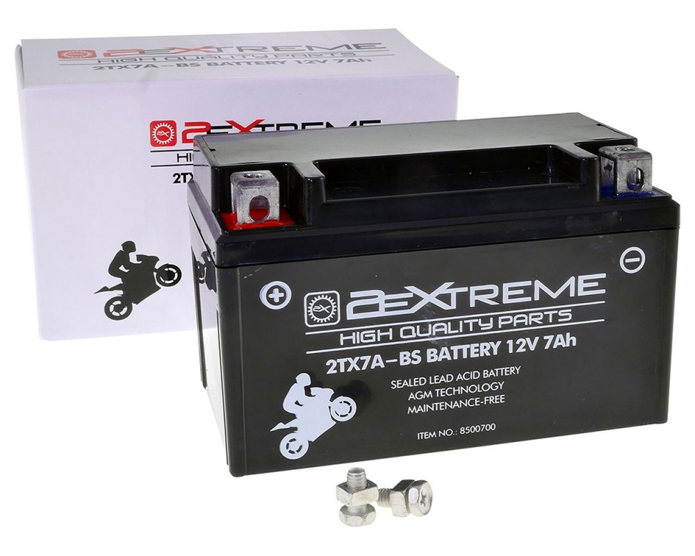 Batterie 2EXTEME 2TX7A-BS 7Ah 150x87x93 mm Roller Motorrad Yamaha, MBK, Piaggio, Peugeot, Aprilia, CPI