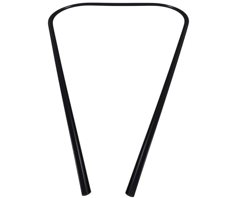 Monoschlitzrohr Beinschild RMS Kunststoff schwarz kompatibel fr Vespa PK 125 S T5, PX 125 150, 200, LML Star