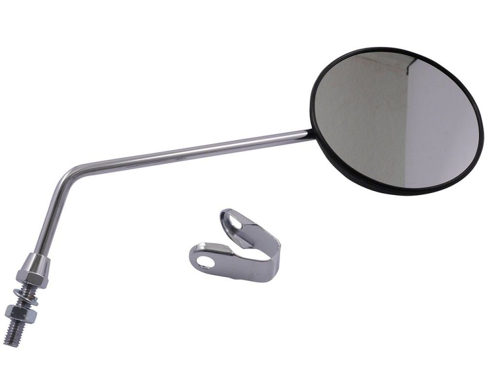 Spiegel mit Klemme schwarz rund universal Rivello Scooter Mofa Moped universal