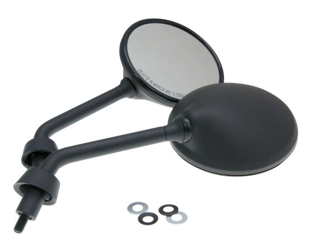 Spiegel Set rechts links rund M8 schwarz matt Rivello kompatibel f�r Vespa GTV 300ie M45 4T LC