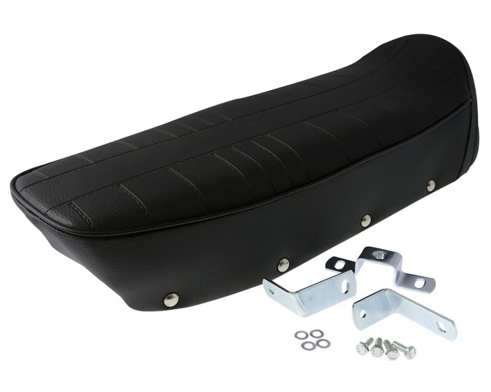 Sitzbank lang schwarz mit Halter universal SCORPEX Mofa, Moped, 2-Takt, 4-Takt